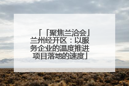 「聚焦兰洽会」兰州经开区：以服务企业的温度推进项目落地的速度